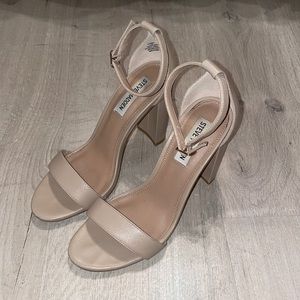 STEVE MADDEN Carrson nude leather heels